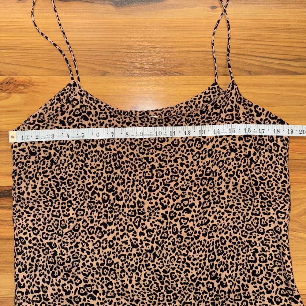 Reformation Leopard Print Cami Tank Top | Size Large - Picture 3 of 5